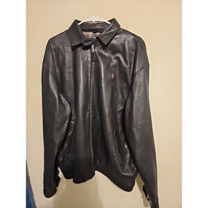 Vintage polo Ralph Lauren size Large bomber leather jacket 25wx27L